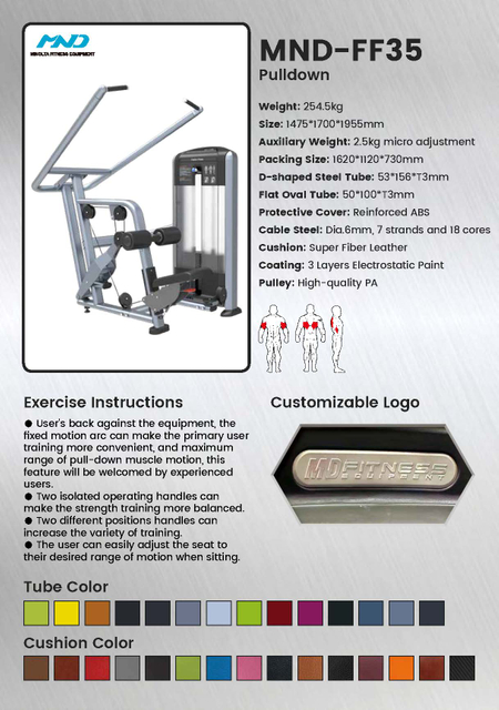 FF35 Lat Pulldown Machine | Wide Grip Pull Down | Back Width Builder