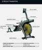 MND-W10 Air + Magnetic Resistance Rower | Dual Resistance System | MND FITNESS