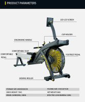 MND-W10 Air + Magnetic Resistance Rower | Dual Resistance System | MND FITNESS