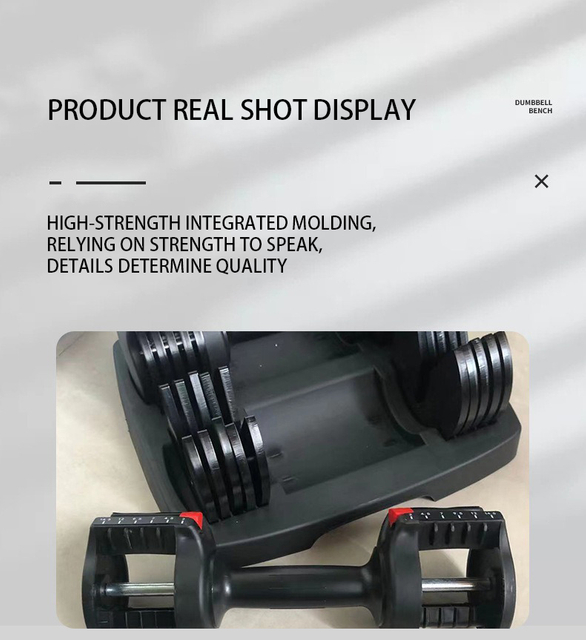 MND-C73 Adjustable Dumbbell Set | Space-Saving Home Gym | Quick-Change Weights