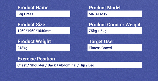 MND-FM12 Leg Press Machine | 45-Degree Leg Press | Lower Body Power Developer