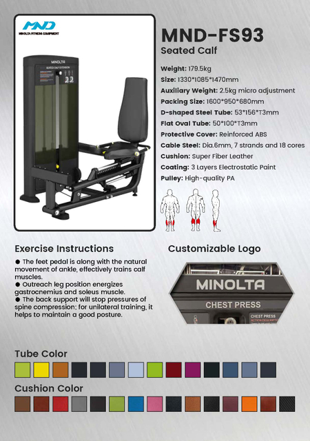 MND-FS93 Seated Calf Raise Machine | Soleus Isolator | Lower Leg Developer