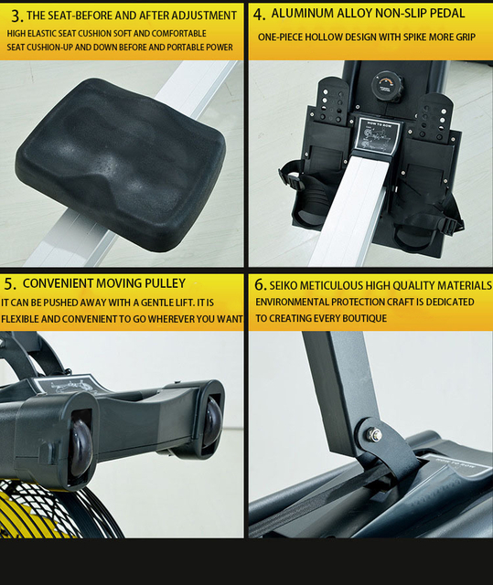 MND-W10 Air + Magnetic Resistance Rower | Dual Resistance System | MND FITNESS