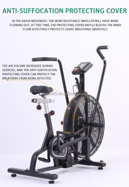 MND-D03 Air Resistance Exercise Bike | Round Tube Handlebar | MND FITNESS