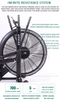 MND-D03 Air Resistance Exercise Bike | Round Tube Handlebar | MND FITNESS