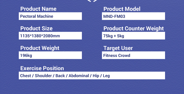 MND-FM03 Pectoral Machine | Converging Chest Press | Customizable Commercial Chest Trainer
