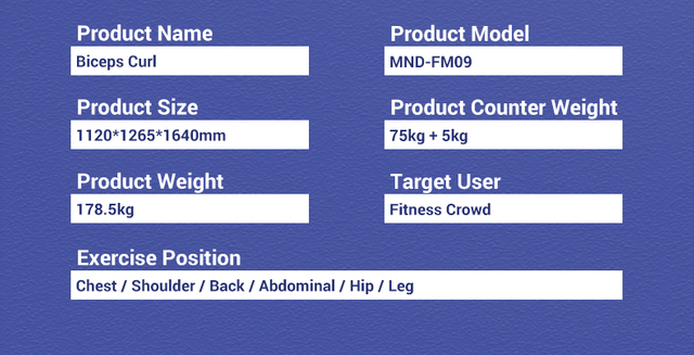 MND-FM09 Biceps Curl Machine | Arm Curl | Biceps Isolation Equipment