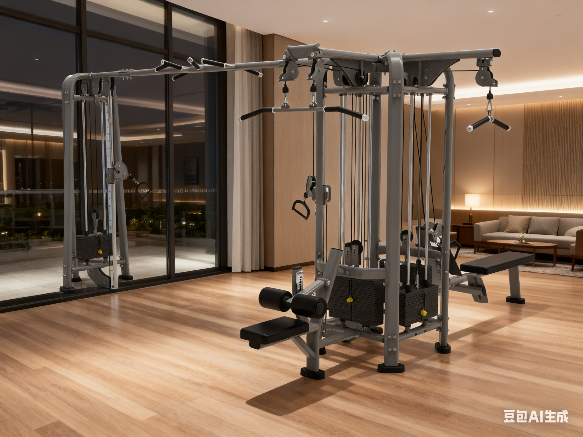 Commercial Multi Station Gym Equipment Configuration Layout