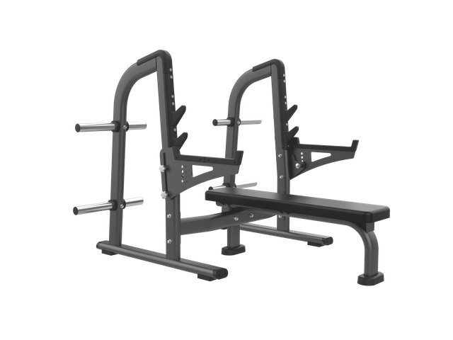 Commercial Plate Loaded Flat Bench Barbell MND-FF43B